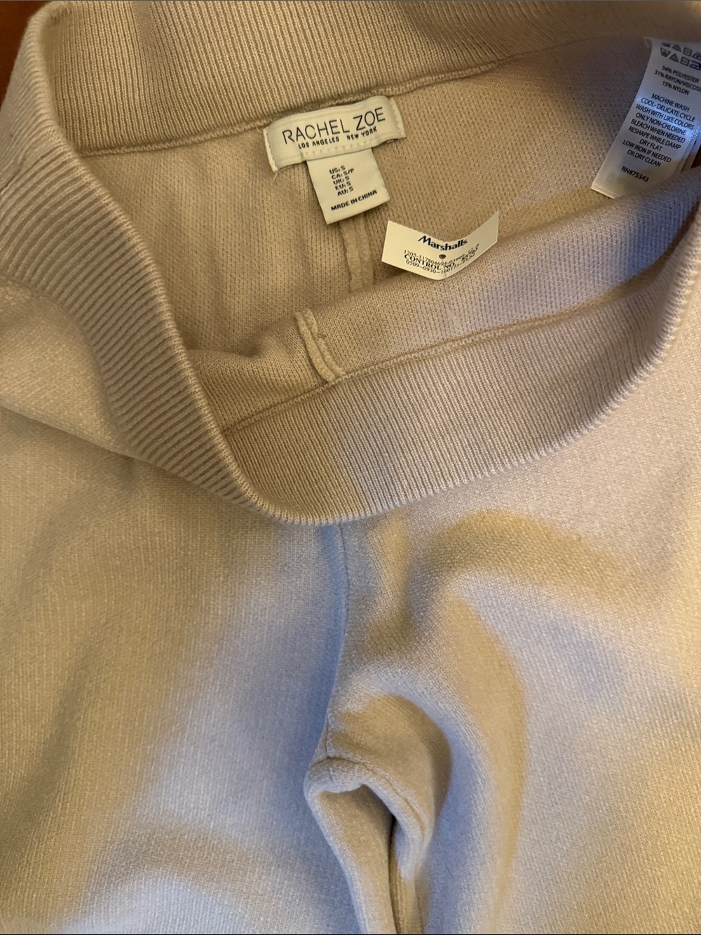 Rachel Zoe Wide-Leg Knit Pant Set in Light Beige - Picture 5 of 5
